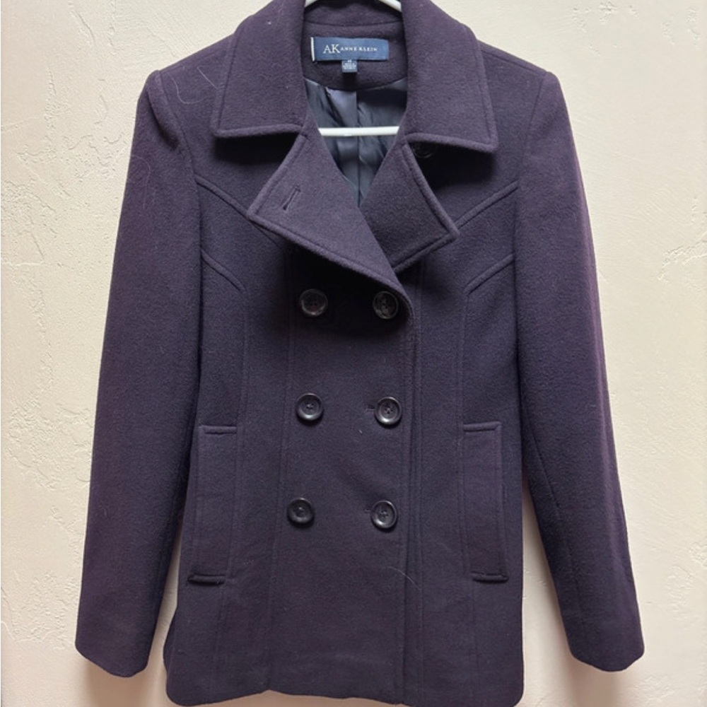 Anne Klein Women's Purple Peacoat Xs